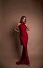 (GLOW DRESS WINE RED