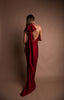 (GLOW DRESS WINE RED