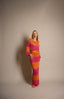 NINA LONG KNITE DRESS FUCHSIA/ORANGE