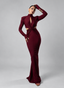 AURA DRESS BURGUNDY