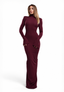 AMARA DRESS BURGUNDY