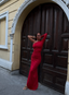 AYLA DRESS RED