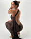 AYA DRESS DARK BROWN