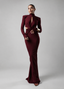 AURA DRESS BURGUNDY