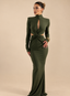 AURA DRESS OLIVE GREEN