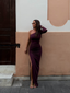 AYLA DRESS BURGUNDY