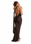 AYA DRESS DARK BROWN