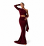 AMAYA DRESS BURGUNDY