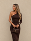 AYLA DRESS BROWN