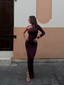 AYLA DRESS BURGUNDY