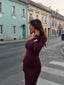 AYLA DRESS BURGUNDY
