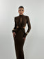 AURA DRESS CHOCHOLATE BROWN - GardeRobe