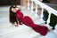 WIST DRESS WINE RED
