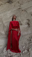 NADIA DRESS CHERRY RED