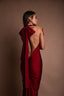 (GLOW DRESS WINE RED