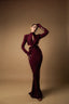 AURA DRESS BURGUNDY - GardeRobe