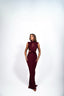 WIST DRESS BURGUNDY
