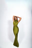 WIST DRESS SHINY PISTACHIO