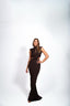 WIST DRESS DARK CHOKO