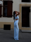 WIST DRESS BABY BLUE - GardeRobe