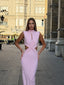 WIST DRESS BABY PINK - GardeRobe