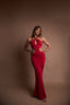MAYA DRESS wine red