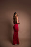 MAYA DRESS wine red