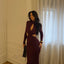 AURA DRESS BURGUNDY