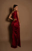 WING DRESS wine red