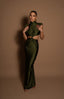 TWIST DRESS OLIVE GREEN