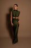 TWIST DRESS OLIVE GREEN