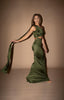 WING DRESS olive green