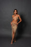 THREE PIECE BIKINI SKIRT SET LIGHT BROWN