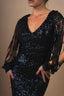 SERENA SEQUIN DRESS black