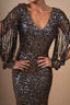 SERENA SEQUIN DRESS brown