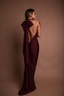 GLOW DRESS BORDEAUX