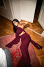 EDEN DRESS wine red
