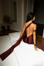 AYA DRESS BURGUNDY